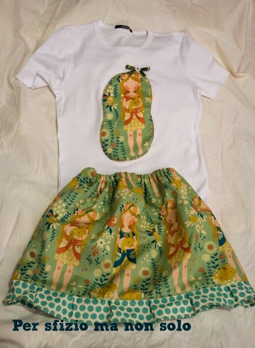 Alessandra blogged about this lovely ensemble with our birch fabric on Per sfizio ma non sole