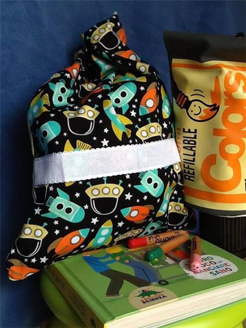 What a fun bag DIY - Diynamic crafts from Italy made with our space fabric