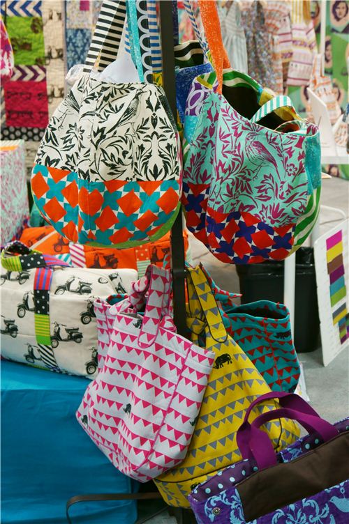 The bags sewd with the echino rhino fabric were among our favourites