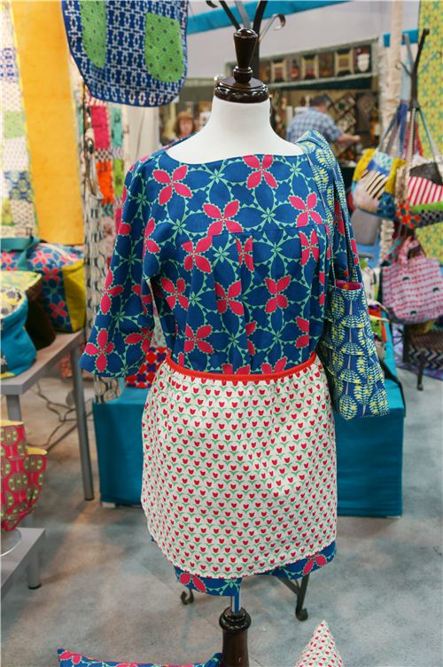 A wonderful dress made with fabrics designed by Ellen Lucket Baker