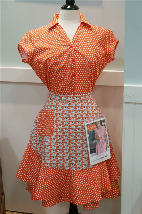 A dress made with monaluna fabrics based on a monaluna sewing pattern