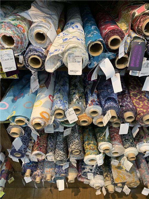 Tons of fabric rolls!