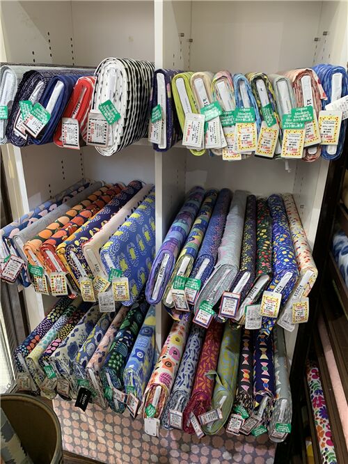 There are fabrics everywhere!