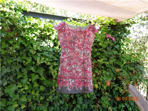 This dress was made using Robert Kaufman Effervescence fabric