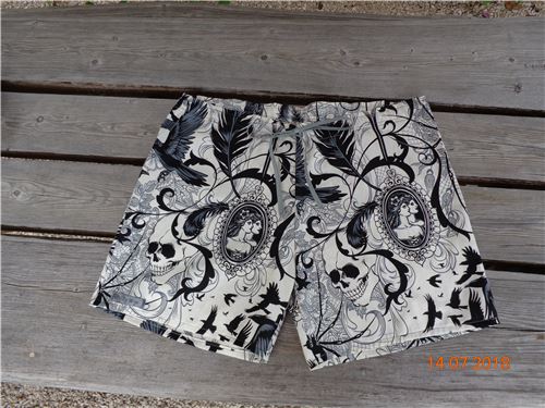 This pair of shorts was made with Alexander Henry fabric