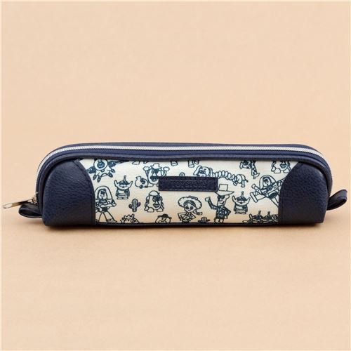navy blue cream Toy Story Woody Buzz Jesse pencil case from Japan