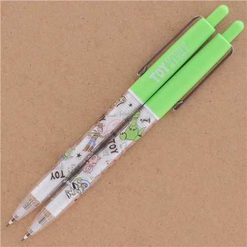 white green Toy Story Woody Buzz Rex Hamm mechanical pencil from Japan