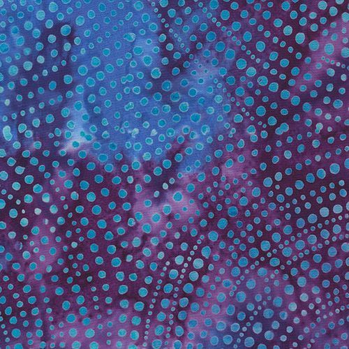 extra wide batik fabric in purple-blue by Timeless Treasures with mini dots