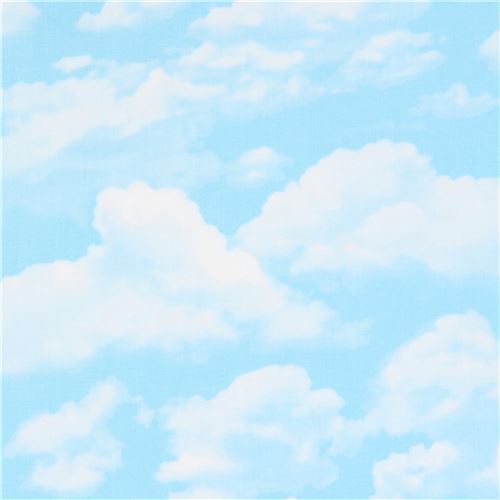 light blue sky cloud fabric by Timeless Treasures