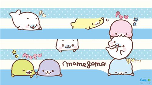 What a cute Mamegoma seals wallpaper