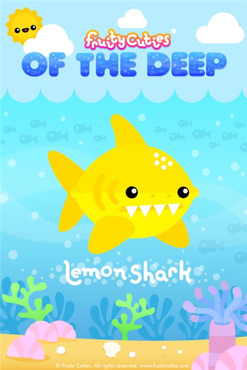 Lemon Shark Fruity Cuties iPod and iPhone wallpaper
