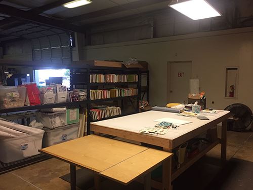 Part of their workspace