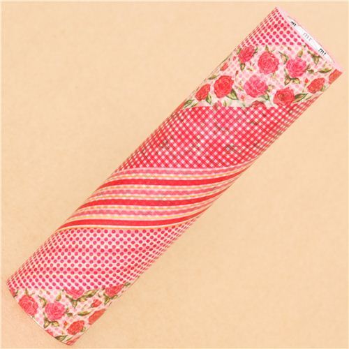 super wide mt Casa Washi Tape 20cm red rose deco tape
